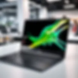 Acer laptop showcasing sleek design and features