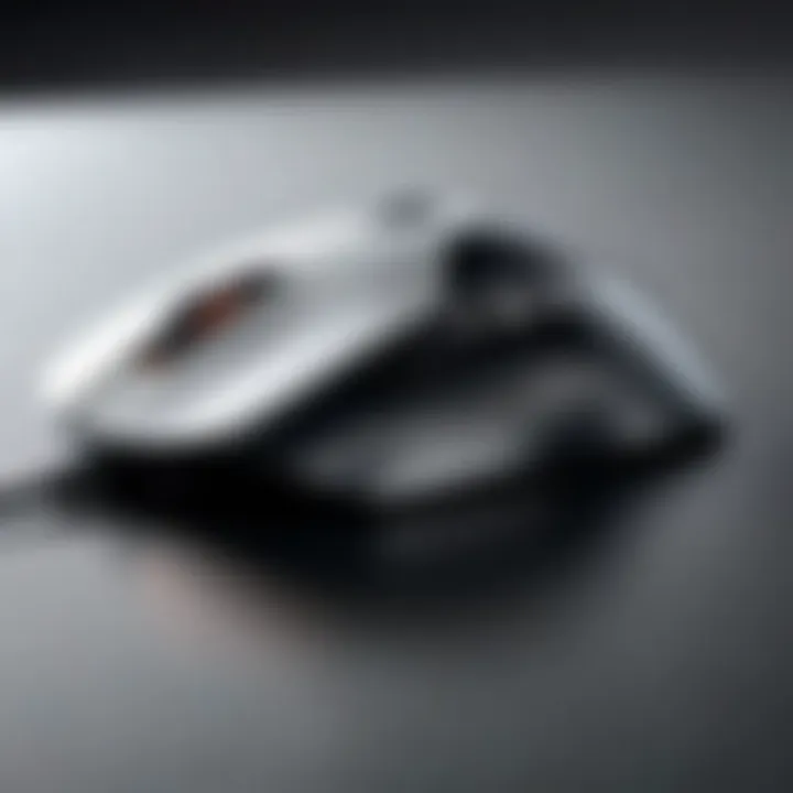 Close-up view of the Amazon Trackball Mouse showcasing its ergonomic design