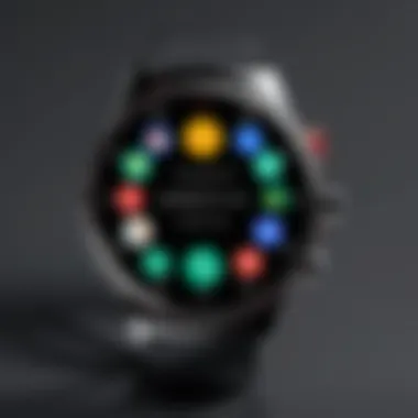 User interface showcasing features of the Android Watch Pixel