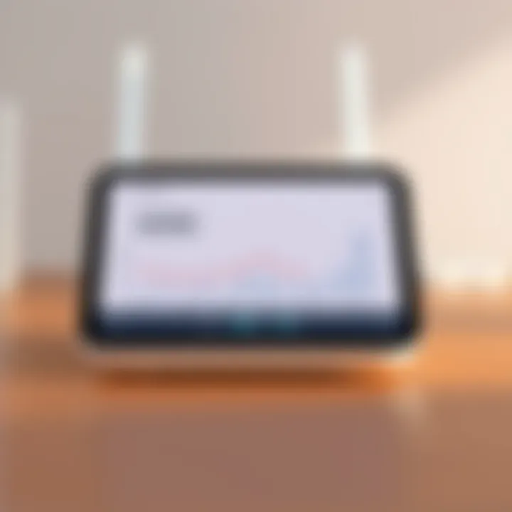 Performance Metrics of the Apple 5G Router Performance metrics display for the Apple 5G router in action