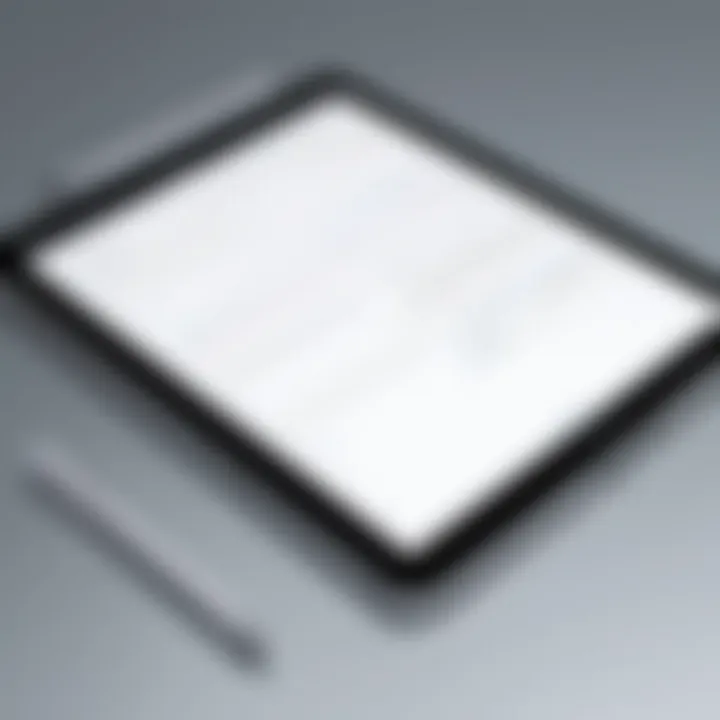 An iPad with a stylus and digital notepad for note-taking