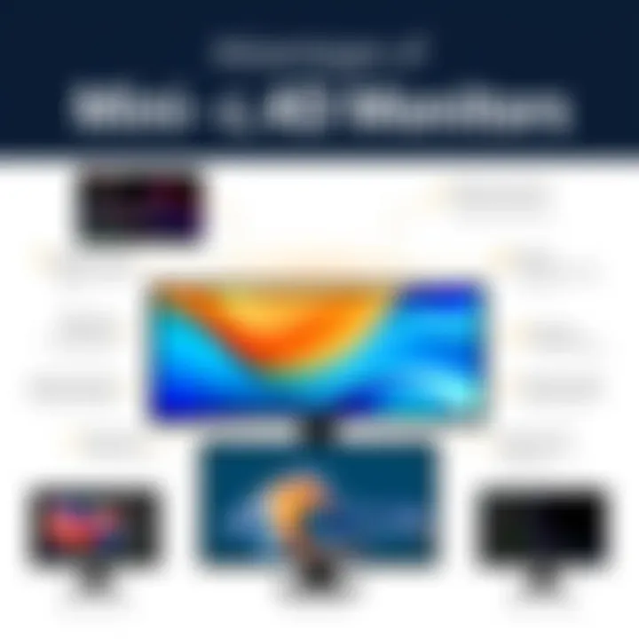 Infographic illustrating the benefits of Mini LED monitors