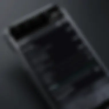 Smartphone Specifications Overview Close-up of smartphone specifications