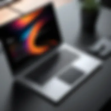 Sleek and Modern Laptop Design Sleek and modern laptop on a stylish desk