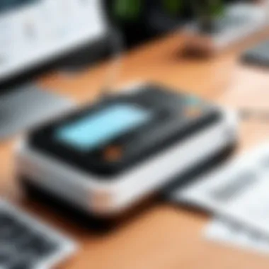 Durable Label Maker in Action Durable label maker showcased in a work environment