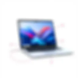 A sleek laptop showcasing modern design features