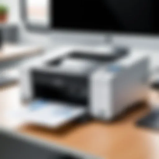 A high-performance network printer in a modern office