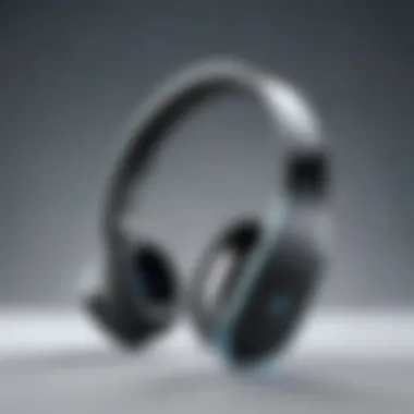 Bluetooth Headset Control Features Close-up of a Bluetooth headset showcasing its controls