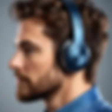 An ergonomic Bluetooth headset designed for comfort