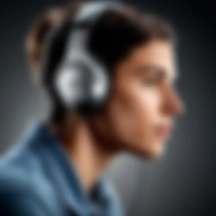 User experiencing immersive sound quality with Bose headphones