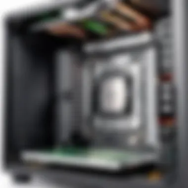 Installing the Graphics Card Graphics card mounted in a gaming PC case