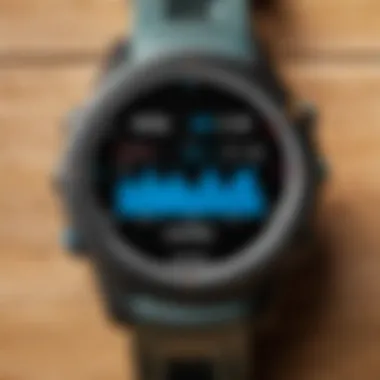 Running Statistics on Garmin Device Garmin device showing running statistics