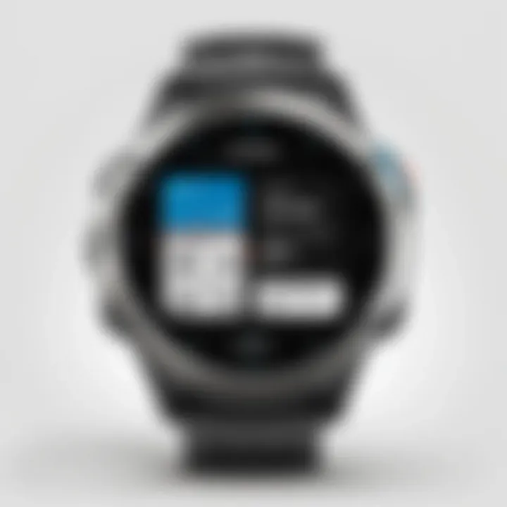 Close-up of Garmin fitness watch design