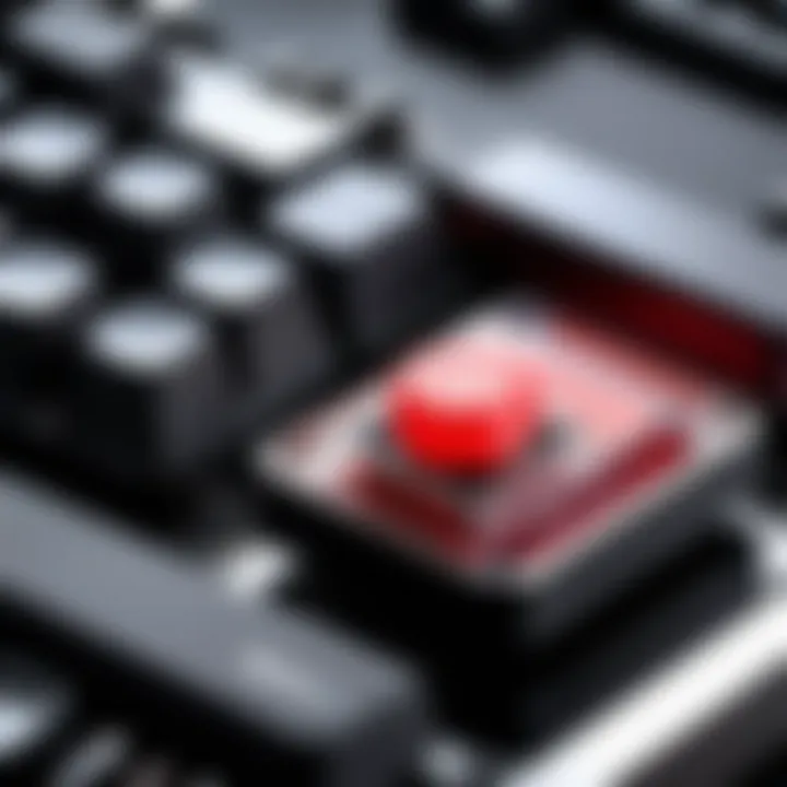 Close-up of Cherry MX Silent switch showcasing its unique mechanism