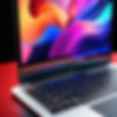 Display showcasing vibrant colors and sharp resolution on the MacBook Air