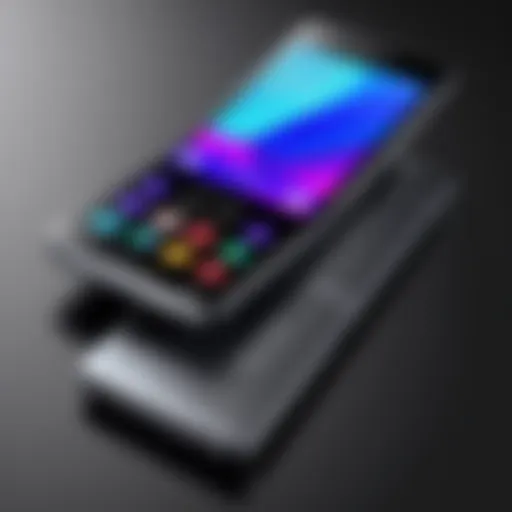 Close-up view of Samsung flip phone showcasing its sleek design