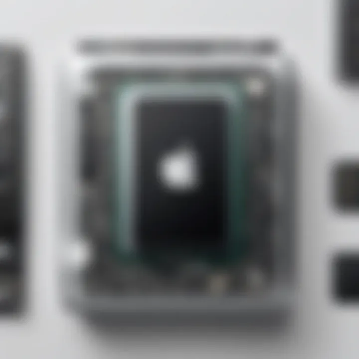 Detailed view of Apple computer hardware specifications