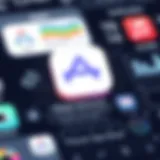 Historical representation of the old app store interface