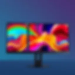 Display showcasing vibrant colors and sharp details