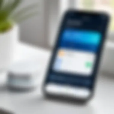 An overview of the SmartThings mobile application interface on a smartphone