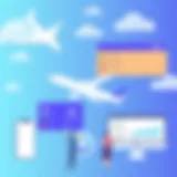 Visual representation of flight price comparison tools