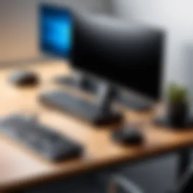 Illustration of Dual Monitor Setup with Dell Docking Station Connecting Monitors to a Docking Station