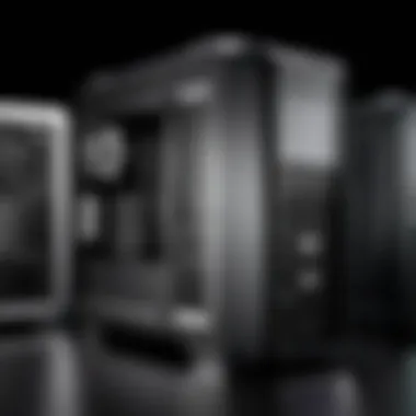 Comparison of various Cooler Master PC case models side by side