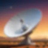 Satellite dish used for Starlink Internet