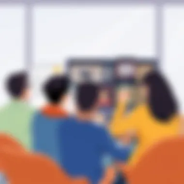 Creative brainstorming session with storyboards