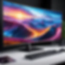 Curved gaming monitor showcasing immersive display technology