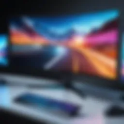 Curved monitor showcasing immersive gaming experience