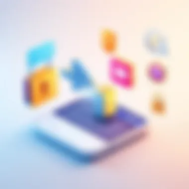 Graphic illustrating data encryption processes in messaging apps