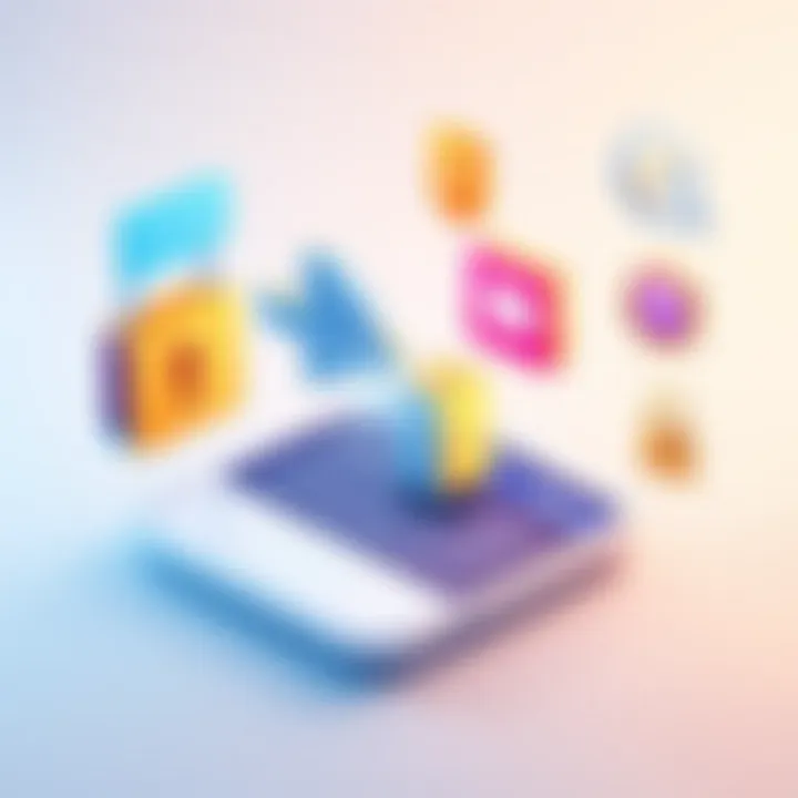 Graphic illustrating data encryption processes in messaging apps