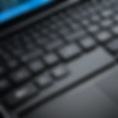 Close-up of Dell Inspiron Keyboard and Touchpad