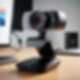 High-definition webcam setup on a desk