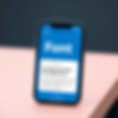 Interface of a font management app on an iPhone