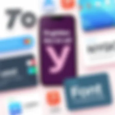 Typography design examples enhanced by custom fonts