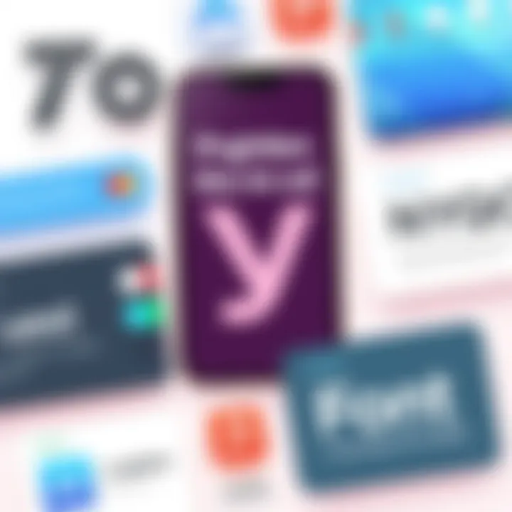 Typography design examples enhanced by custom fonts