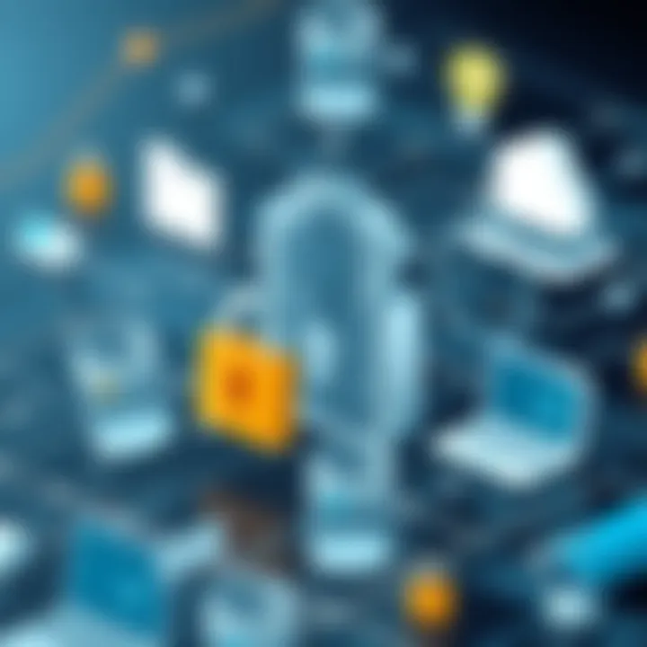 Visual representation of secure file sharing techniques