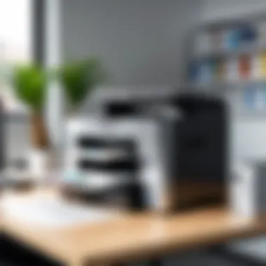 Epson and HP Printers in a Modern Office Epson and HP printers in an office environment
