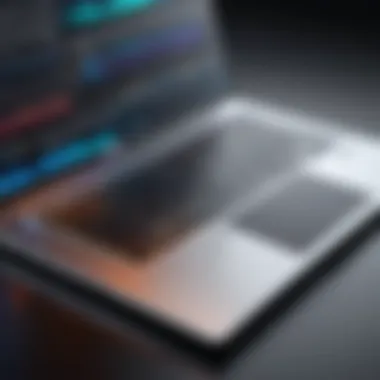 High-Performance Laptop for Audio Recording High-performance laptop showcasing audio software interface
