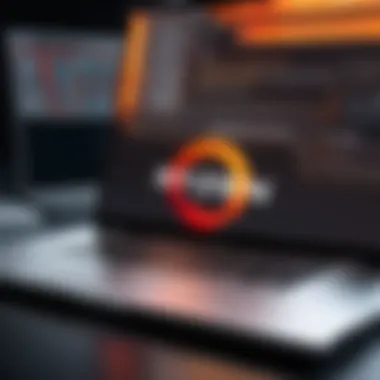 Tech Analysis of AMD Ryzen Specifications A tech enthusiast analyzing Ryzen processor specifications on a laptop