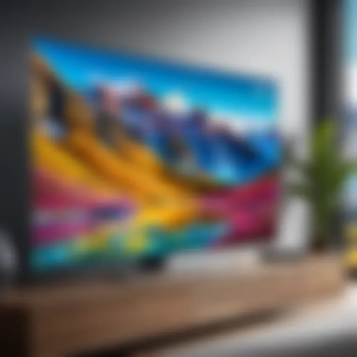 Demonstration of HDR capabilities on QLED TV