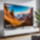 QLED TV displaying a high-resolution gaming scene