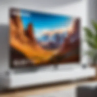 QLED TV displaying a high-resolution gaming scene