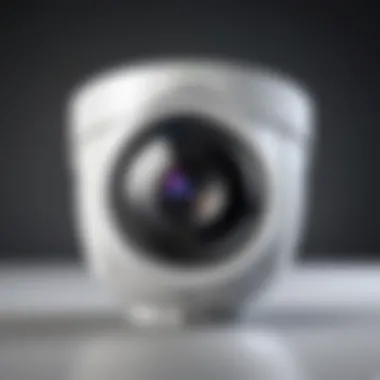 Modern Security Camera Features Detailed view of a modern security camera with advanced features
