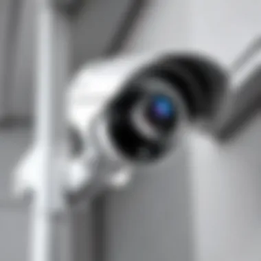 Professional installation of a security camera in a residential setting