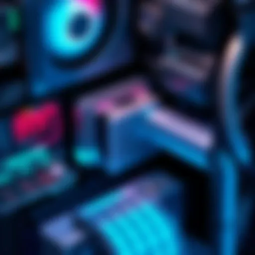 A close-up of a cutting-edge high-end desktop computer showcasing luxury materials.