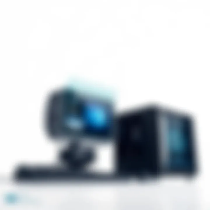 A sleek, custom-built desktop set against a minimalist background, emphasizing exclusivity.