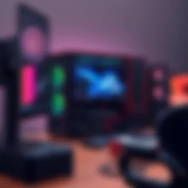 A detailed view of a high-performance desktop setup illustrating premium features.